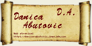 Danica Abutović vizit kartica